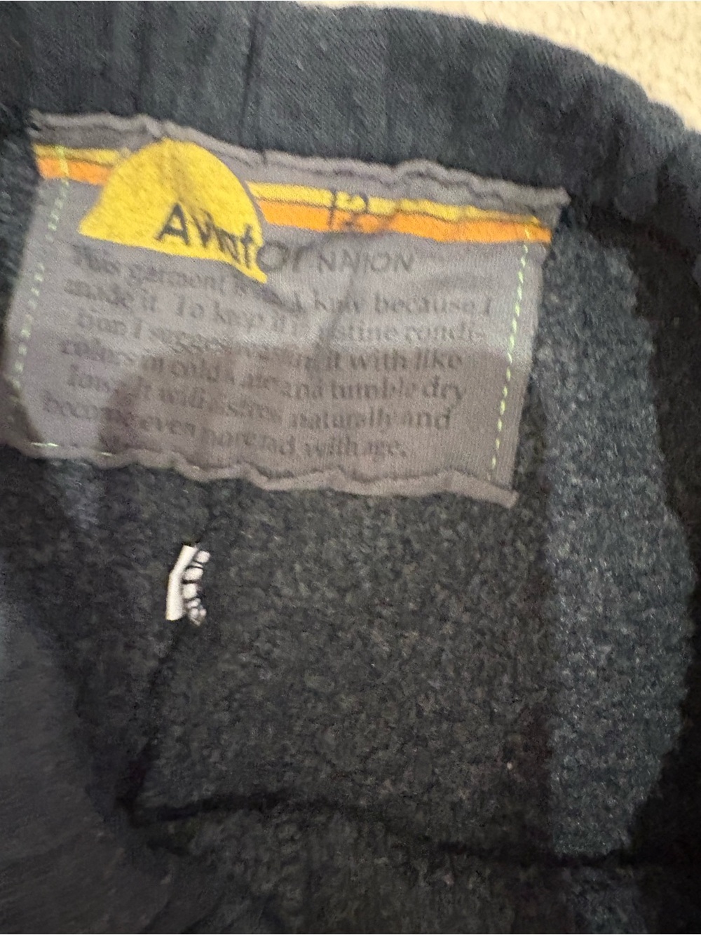Aviator Nation kids charcoal and white lightening bolt sweat pants, youth 12. - Picture 3 of 3